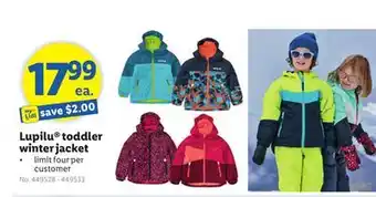 Lidl Lupilu toddler winter jacket offer