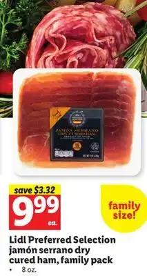 Lidl Lidl preferred selection jamón serrano dry cured ham, family pack offer