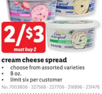 Lidl Cream cheese spread offer