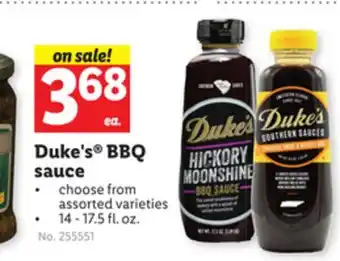 Lidl Duke's bbq sauce offer
