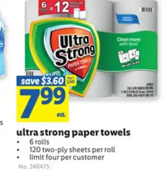 Lidl Ultra strong paper towels offer