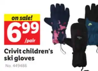 Lidl Crivit children's ski gloves offer