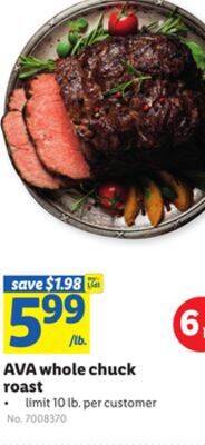 Lidl Ava whole chuck roast offer