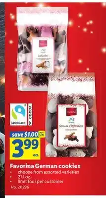 Lidl Favorina german cookies offer