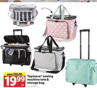 Lidl Topmove sewing machine tote & storage bag offer