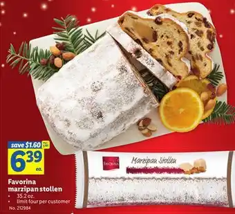 Lidl Favorina marzipan stollen offer