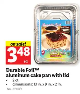 Lidl Durable foil aluminum cake pan with lid offer