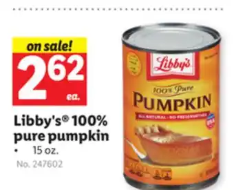 Lidl Libby's 100% pure pumpkin offer