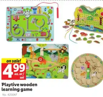 Lidl Playtive wooden learning game offer