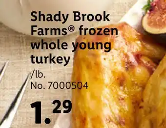 Lidl Shady brook farms frozen whole young turkey offer