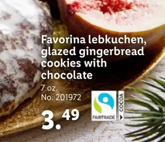 Lidl Favorina lebkuchen, glazed gingerbread cookies with chocolate offer