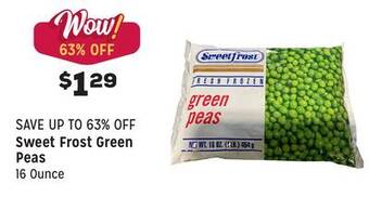 Grocery Outlet Green peas offer