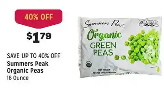 Grocery Outlet Organic peas offer