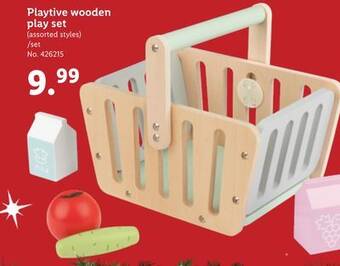 Lidl Playtive wooden play set set offer