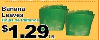 Superior Grocers Banana leaves offer