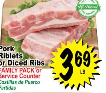 Superior Grocers Pork riblets or diced ribs offer