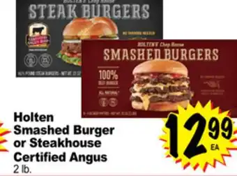 Superior Grocers Holten smashed burger or steakhouse certified angus offer