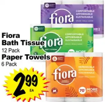 Superior Grocers Fiora bath tissue 12 pack paper towels 6 pack offer