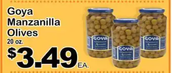 Superior Grocers Goya manzanilla olives offer