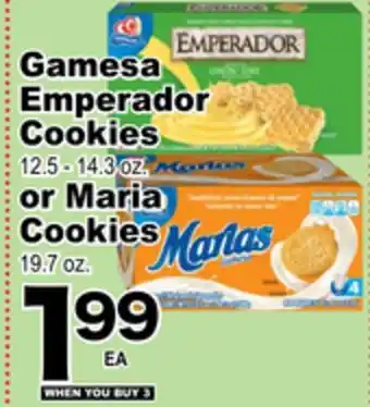 Superior Grocers Gamesa emperador cookies 12.5-14.3 oz. or maria cookies 19.7 oz offer