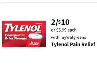 Walgreens Tylenol pain relief offer