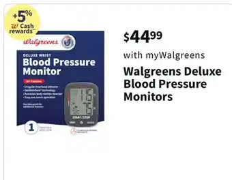 Walgreens Walgreens deluxe blood pressure monitors offer