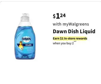 Walgreens Dawn dish liquid offer