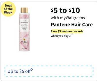 Walgreens Pantene hair care offer