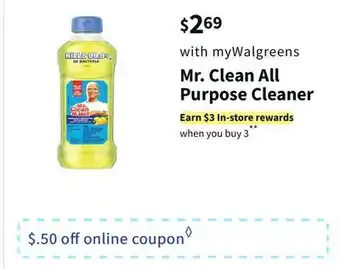 Walgreens Mr. clean all purpose cleaner offer