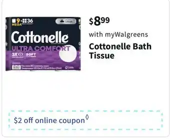 Walgreens Cottonelle bath tissue offer