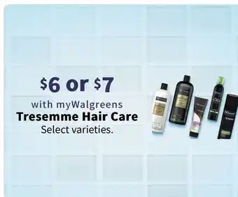 Walgreens Tresemme hair care offer