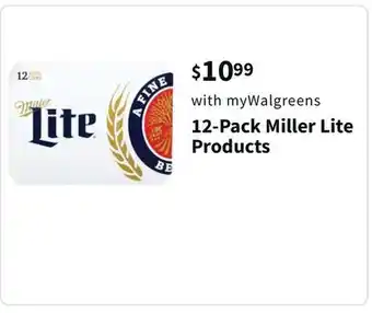 Walgreens 12-pack miller lite products offer