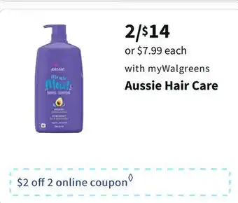 Walgreens Aussie hair care offer