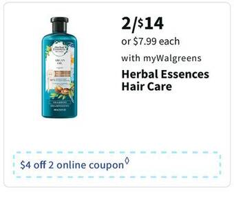 Walgreens Herbal essences hair care offer