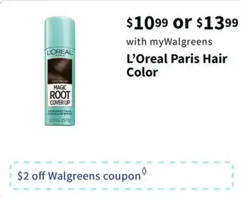 Walgreens L'oreal paris hair color offer