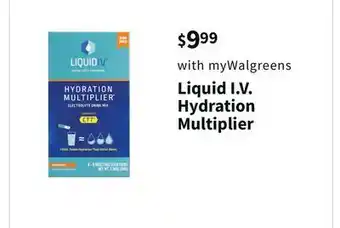 Walgreens Liquid i.v. hydration multiplier offer