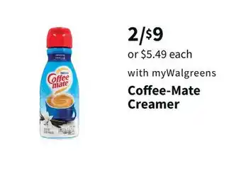 Walgreens Coffee-mate creamer offer