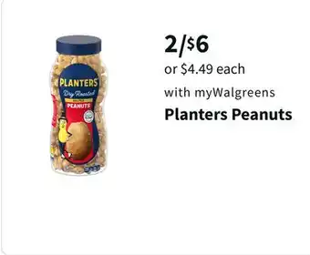 Walgreens Planters peanuts offer