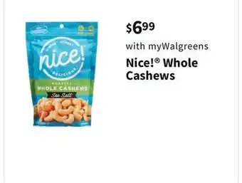 Walgreens Nice! whole cashews offer