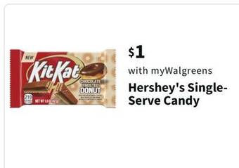 Walgreens Hershey's single- serve candy offer