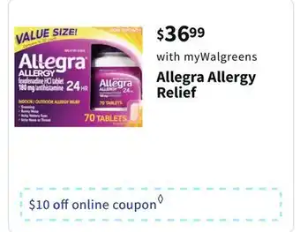 Walgreens Allegra allergy relief offer
