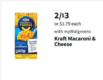 Walgreens Kraft macaroni & cheese offer