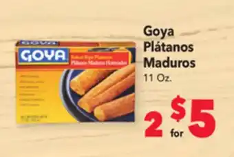 Vallarta Supermarkets Goya plátanos maduros offer