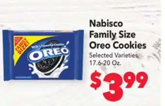 Vallarta Supermarkets Nabisco family size oreo cookies offer