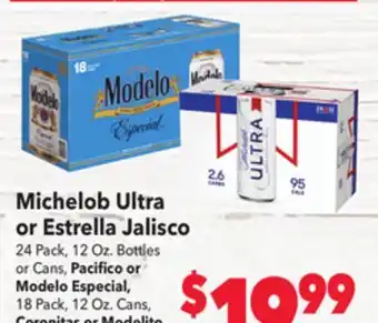 Vallarta Supermarkets Michelob ultra or estrella jalisco offer