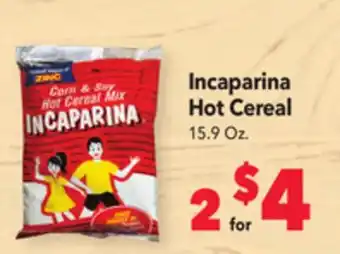 Vallarta Supermarkets Incaparina hot cereal offer