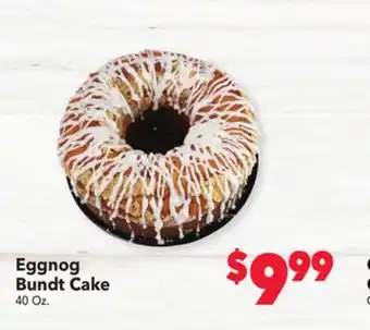 Vallarta Supermarkets Eggnog bundt cake offer