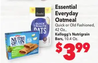 Vallarta Supermarkets Essential everyday oatmeal offer