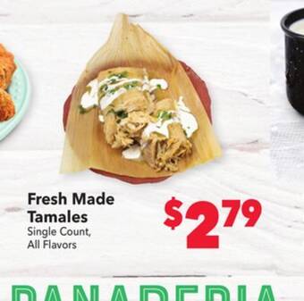 Vallarta Supermarkets Fresh made tamales offer