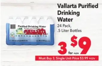 Vallarta Supermarkets Vallarta purified drinking water offer